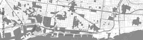 digital vector map city of Barcelona. You can scale it to any size.