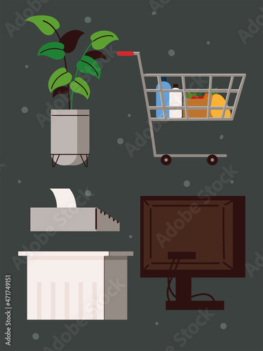 icon set supermarket