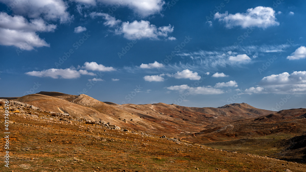 Beautiful landscape with view of Taurus (Toros) Mountains, Turkey.