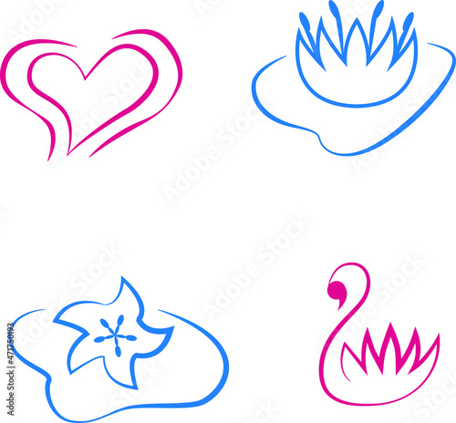 Set of simple icon vector illustration sketch 