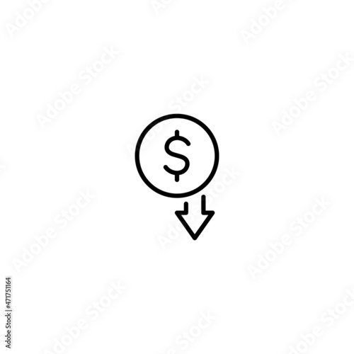 Cost Reduction icon, Cost Reduction sign vector