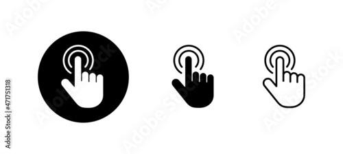 Hand cursor icons set. cursor sign and symbol. hand cursor icon clik