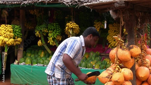 Adult Man Market Vendor Sri Lanka