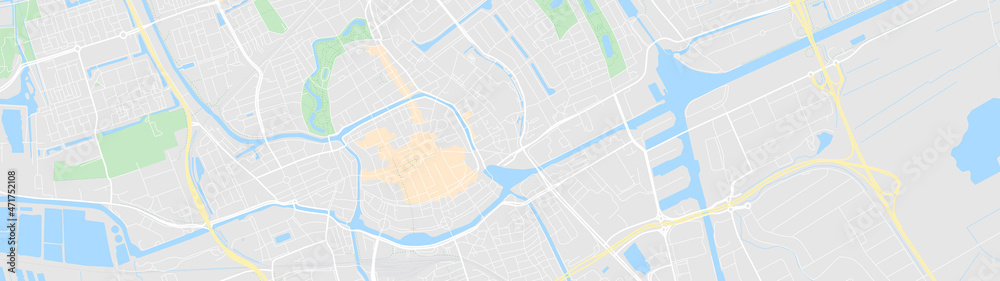 Naklejka premium This is a digital map city. It is Groningen