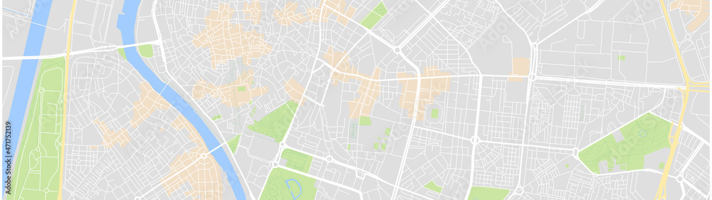 it is modern map city Sevilla Spain