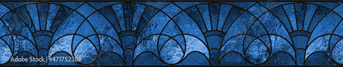 Photo Blue stained glass window