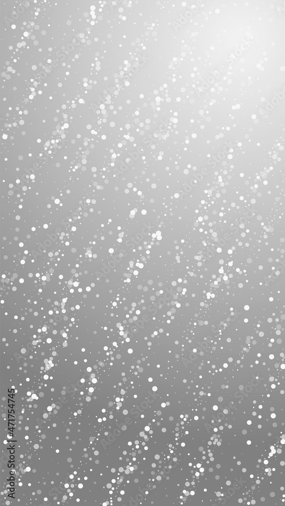 Random white dots Christmas background. Subtle fly