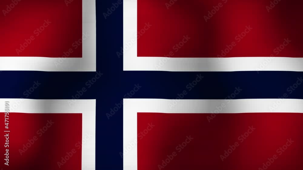 Flag of Norway Close Up Animation Loops Flag of Norway Close Up Animation Loops