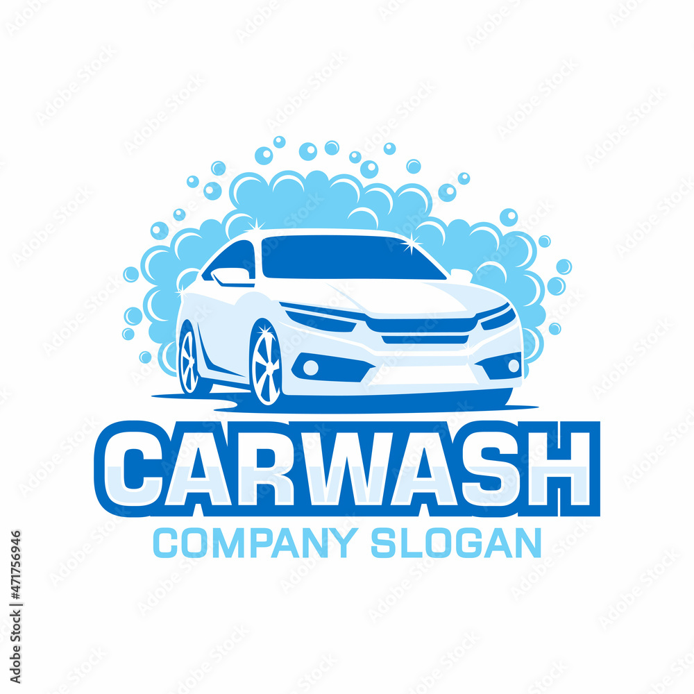 Obraz premium Car wash logo design vector Template