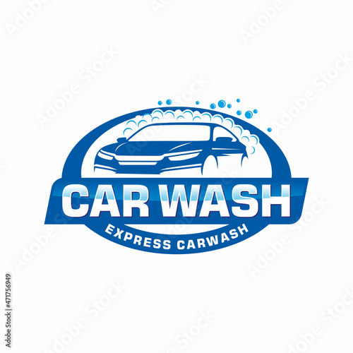 Car wash logo design vector Template