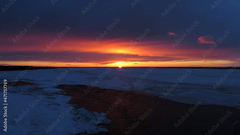 Arctic sunrise in the Northwest Territories