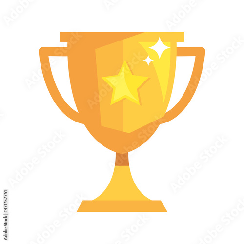 trophy cup with star decoration