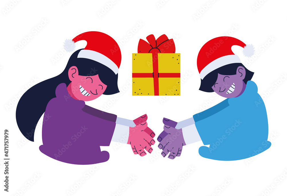 christmas people and gift christmas people and gift