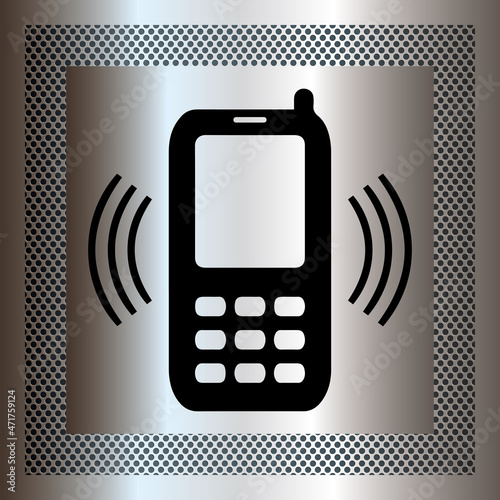Logo téléphone mobile. photo