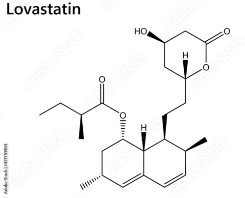 Lovastatin, sold under the brand name Mevacor among others, is a statin medication, to treat high blood cholesterol and reduce the risk of cardiovascular disease.