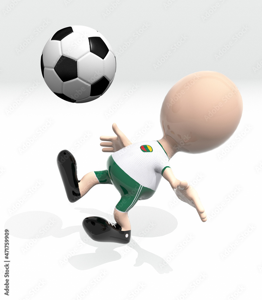 3d lithuania player and a soccer ball 3d lithuania player and a soccer ball