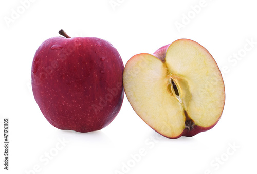 red apples over white background