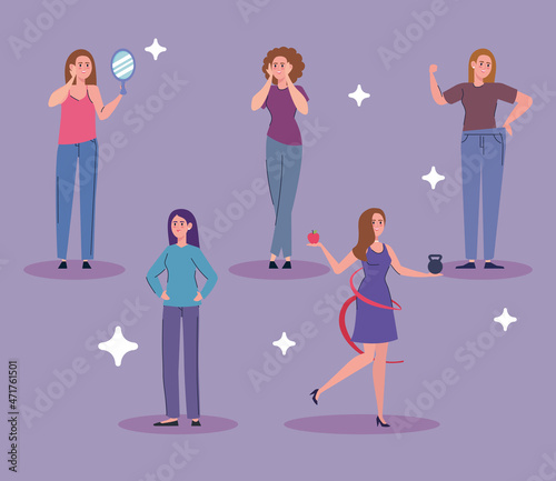 group female happy after losing weight