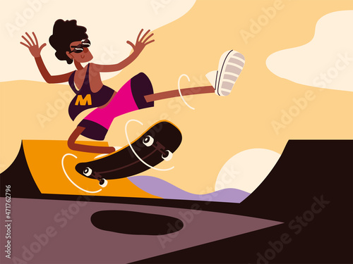 skater on skateboard in city
