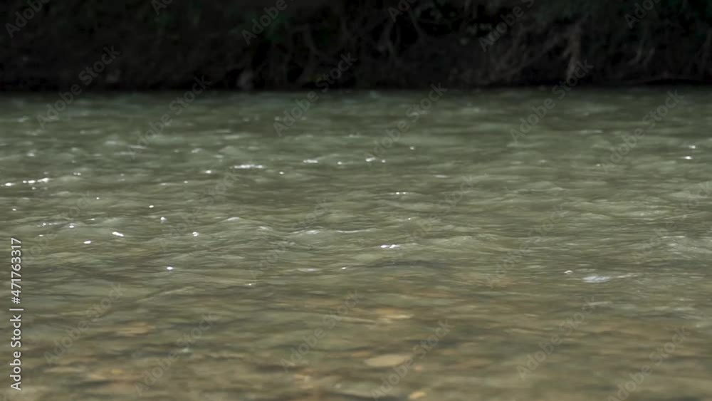 river flow close-up. the water has a greenish tint, in the background you can see a steep descent to the river bank on the other side. beautiful glare on the water surface river flow close-up. the water has a greenish tint, in the background you can see a steep descent to the river bank on the other side. beautiful glare on the water surface