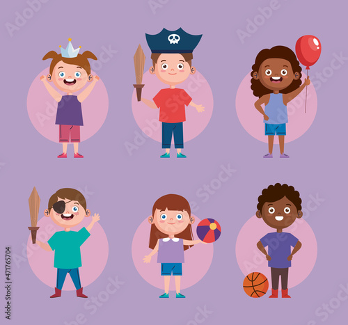 cute childrens playing