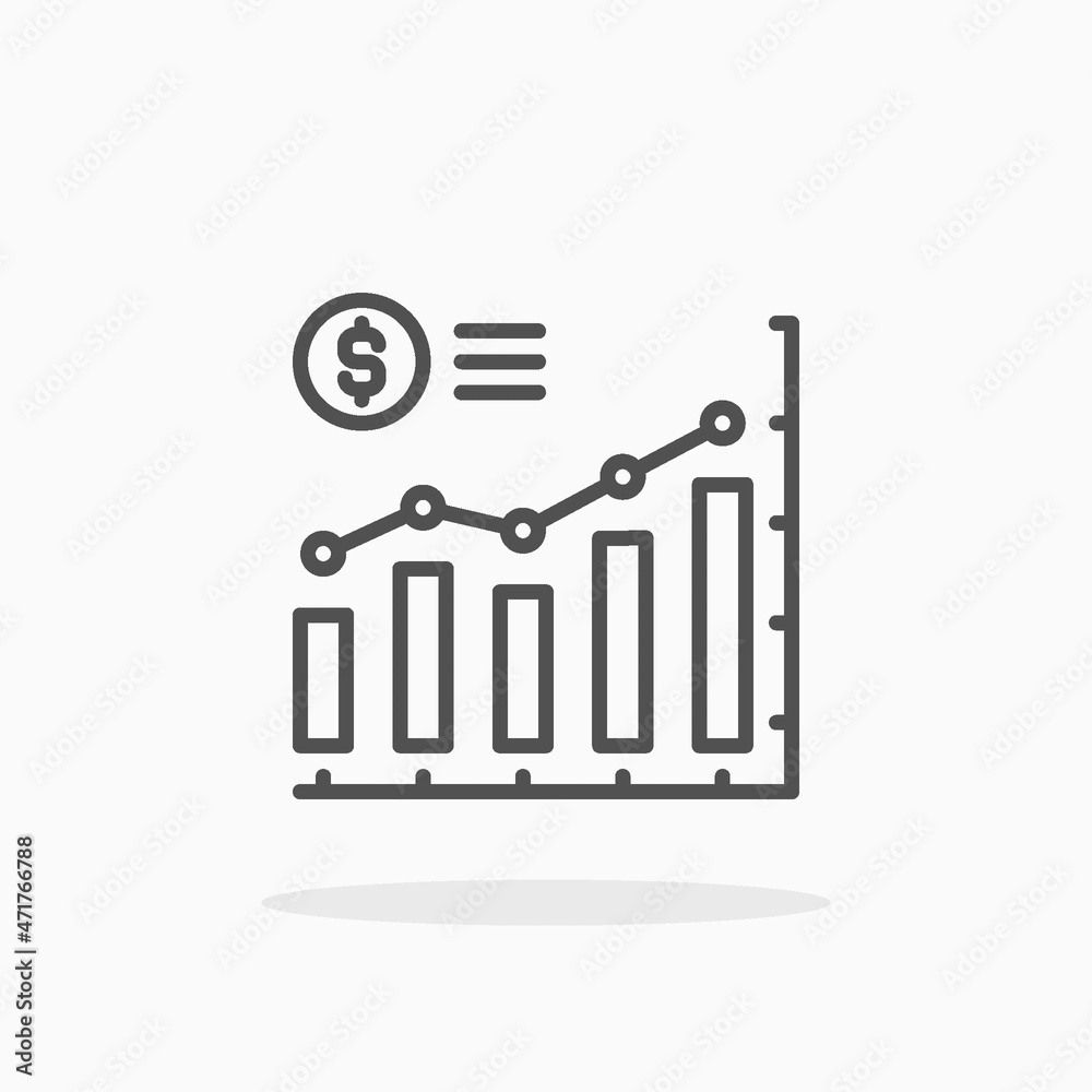 Chart Bar icon. Editable Stroke and pixel perfect. Outline style. Vector illustration. Enjoy this icon for your project. Chart Bar icon. Editable Stroke and pixel perfect. Outline style. Vector illustration. Enjoy this icon for your project.
