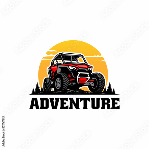 off road atv utv buggy logo vector