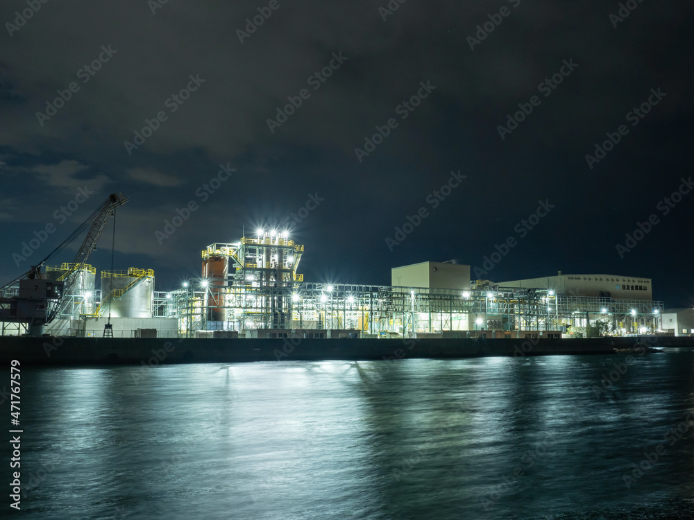 Naklejka premium 工場地帯の夜景