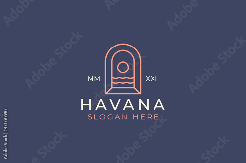 Holiday and Interior Design Beach View Logo