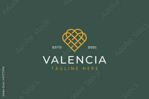 Luxury Simple Modern Style Love Shape Logo