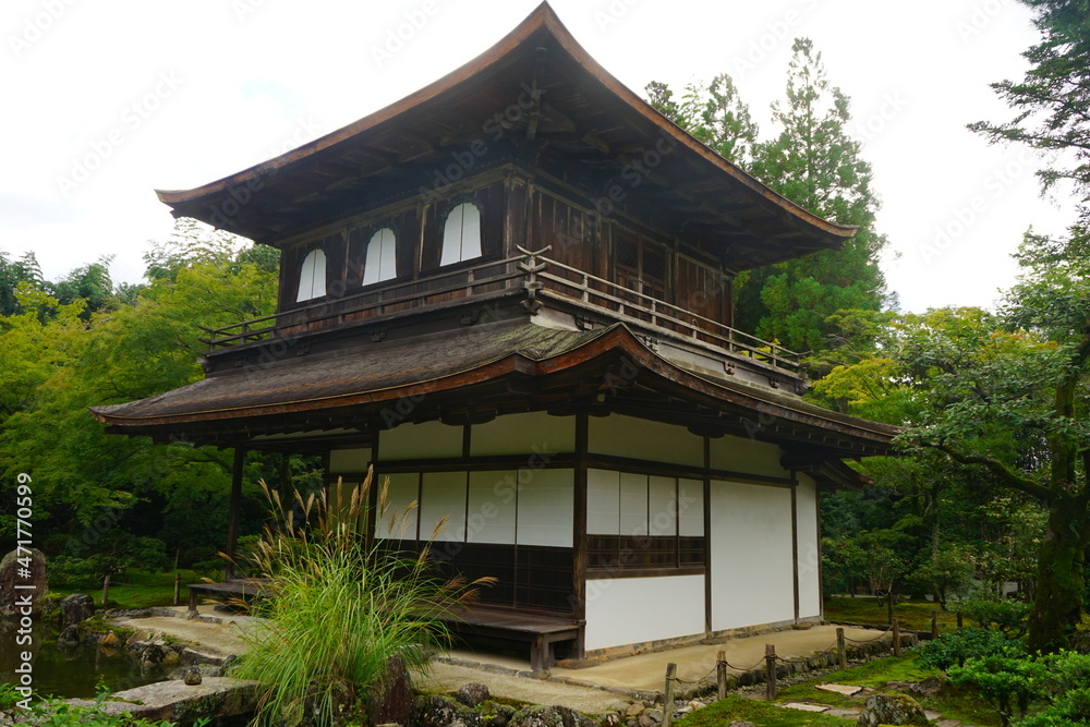 Kannonden Ginkaku at Ginkaku-ji Temple or Silver Pavilion in Kyoto, Japan - 日本 京都 銀閣寺 観音殿 銀閣 Kannonden Ginkaku at Ginkaku-ji Temple or Silver Pavilion in Kyoto, Japan - 日本 京都 銀閣寺 観音殿 銀閣
