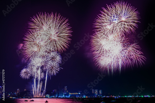Pattaya International Fireworks Festival, Chonburi province, the central region of Thailand, Nov 28, 2021