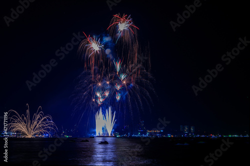 Pattaya International Fireworks Festival, Chonburi province, the central region of Thailand, Nov 28, 2021