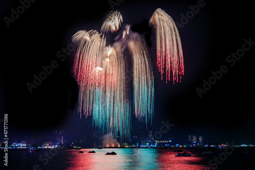 Pattaya International Fireworks Festival, Chonburi province, the central region of Thailand, Nov 28, 2021