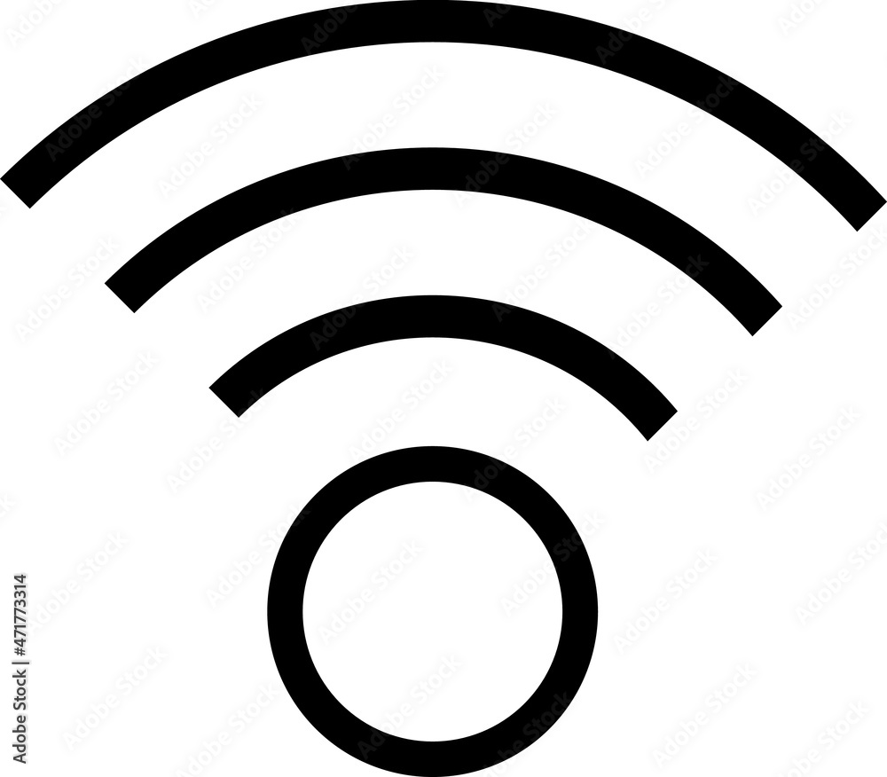 wi fi vector line for web, presentation, logo, Icon Symbol. wi fi vector line for web, presentation, logo, Icon Symbol.