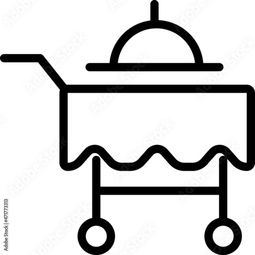 delivery food hotel vector line for web, presentation, logo, Icon Symbol.