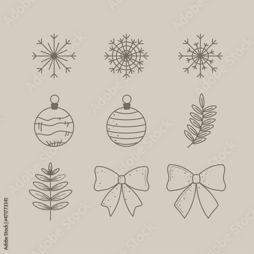 christmas linear set
