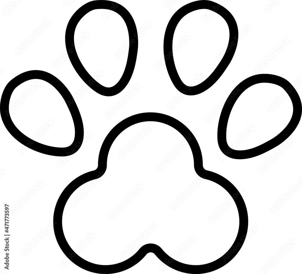 Foot step dog Icon vector line for web, presentation, logo, Icon Symbol. Foot step dog Icon vector line for web, presentation, logo, Icon Symbol.