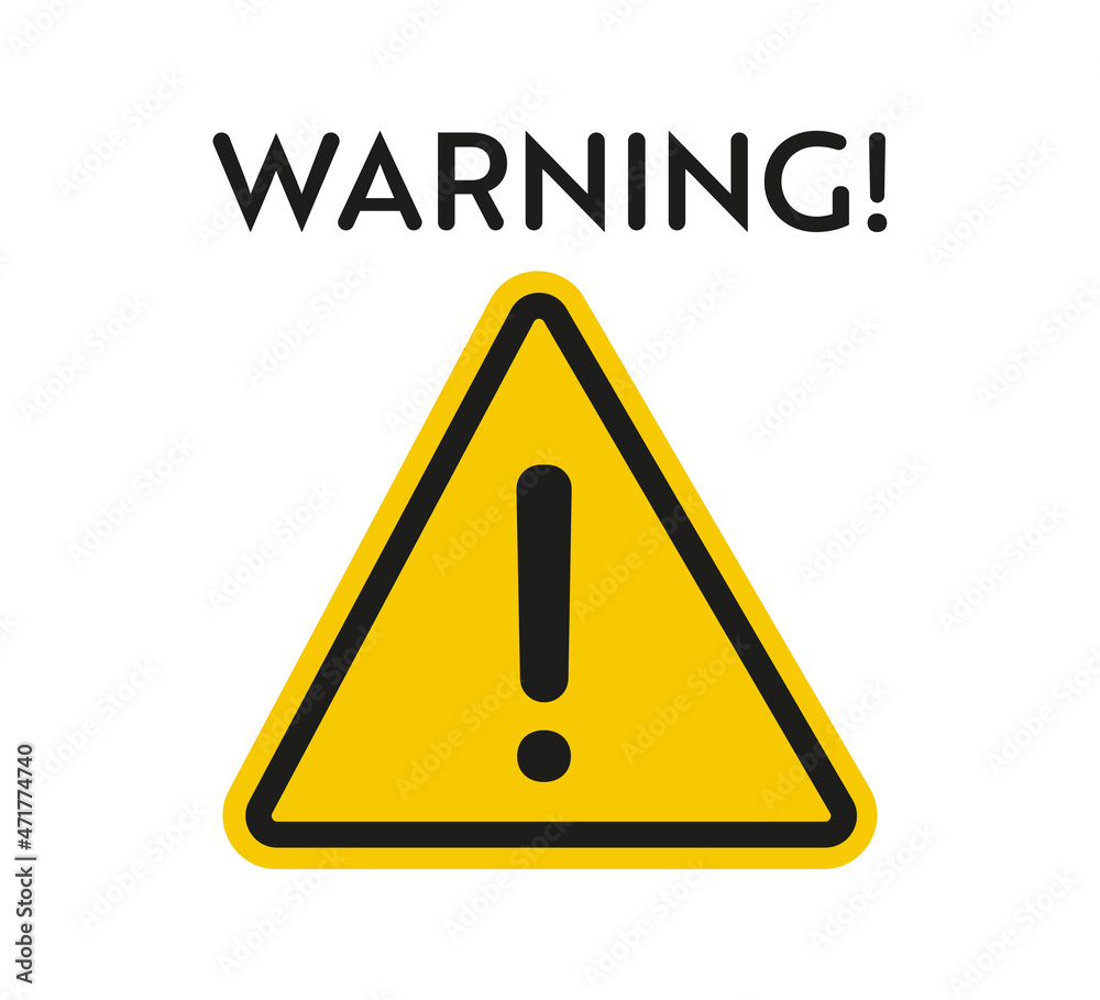 Warning sign. sticker. Vector design elements for objets with dangerous parts. Warning sign. sticker. Vector design elements for objets with dangerous parts.