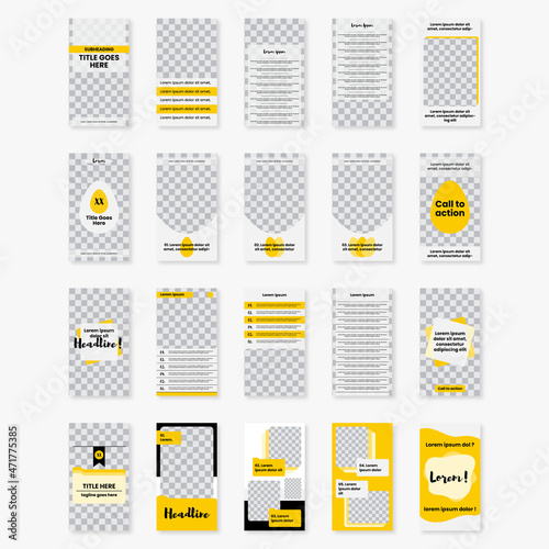 Set of editable social media food templates for Instagram Reels, Instagram Stories, Social Media, Video Templates, Reels Cover design vector template ai & eps