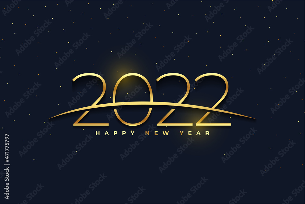 2022 new year golden card design
