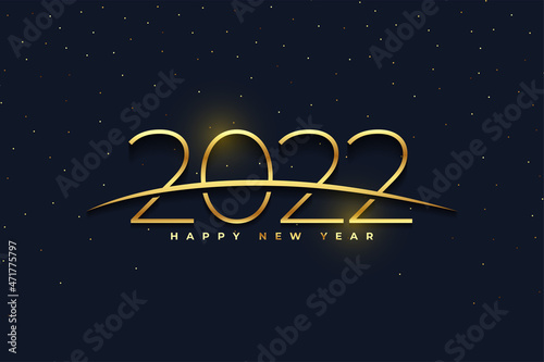 2022 new year golden card design