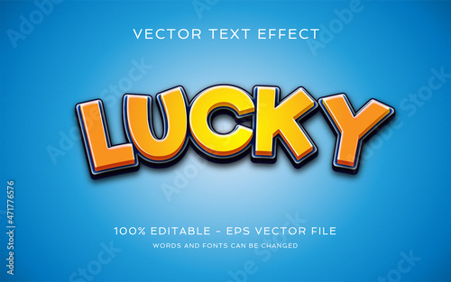 Lucky font effect in 3d