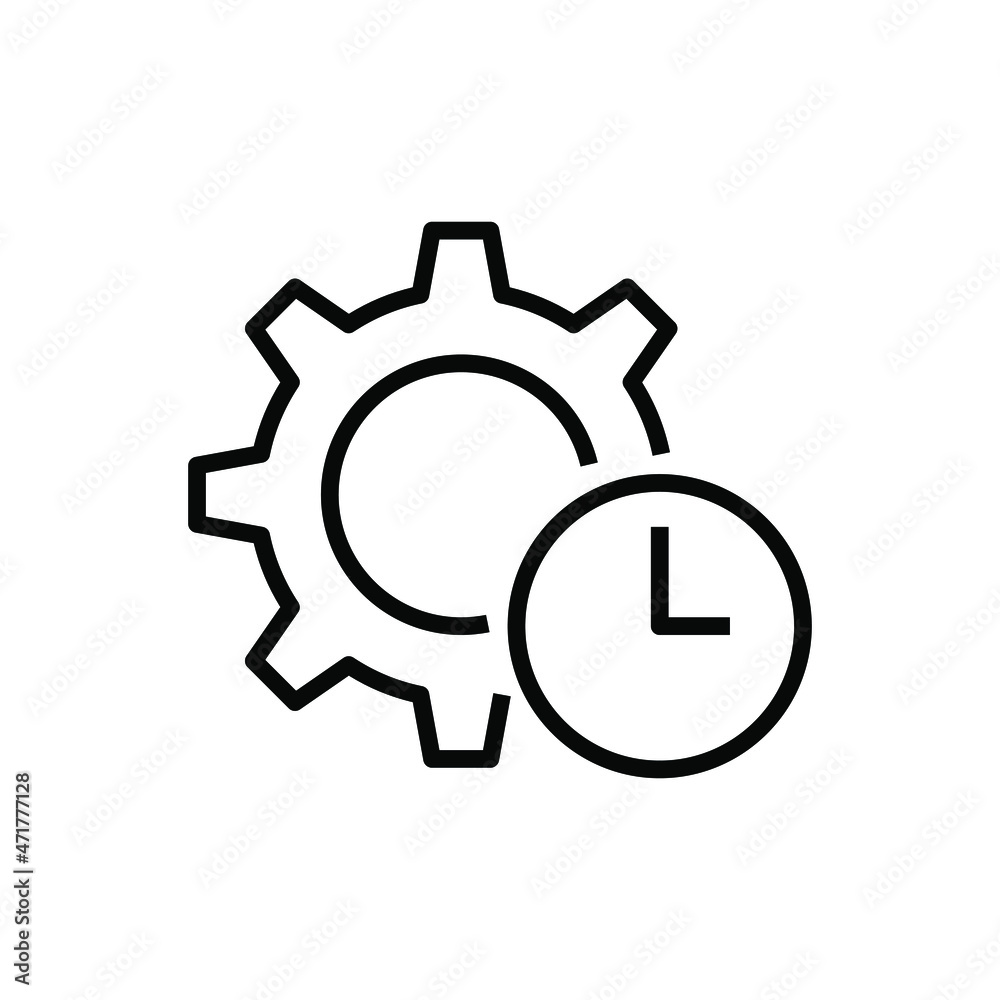 Time management icon vector graphic