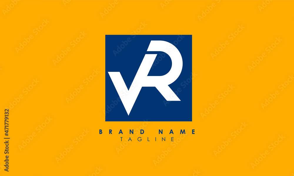 Alphabet letters Initials Monogram logo VR, RV, V and R Stock Vector ...