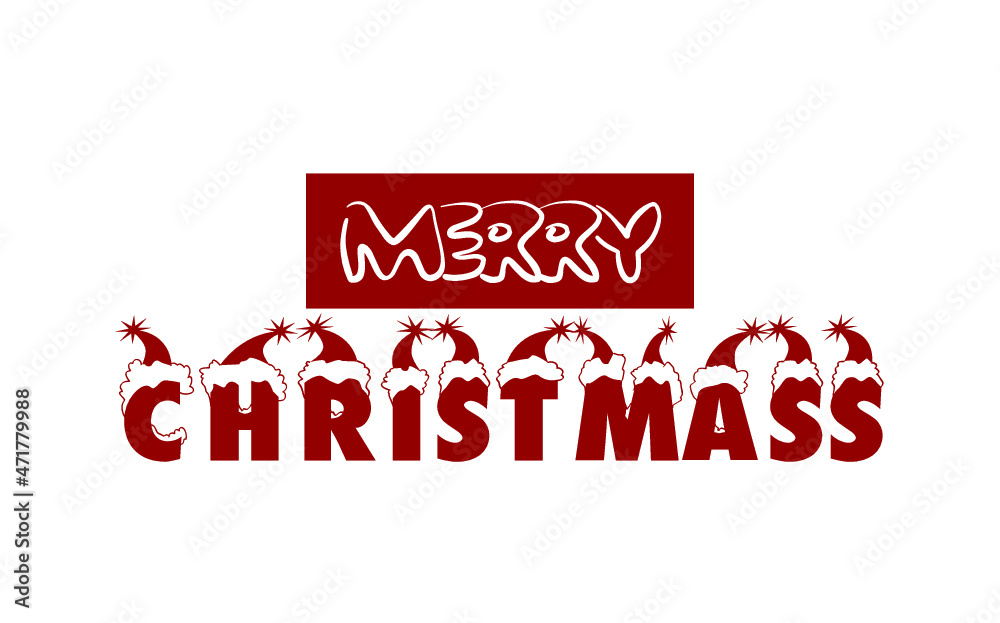 Merry Christmas in colorful fonts in white background and wine list design Merry Christmas in colorful fonts in white background and wine list design