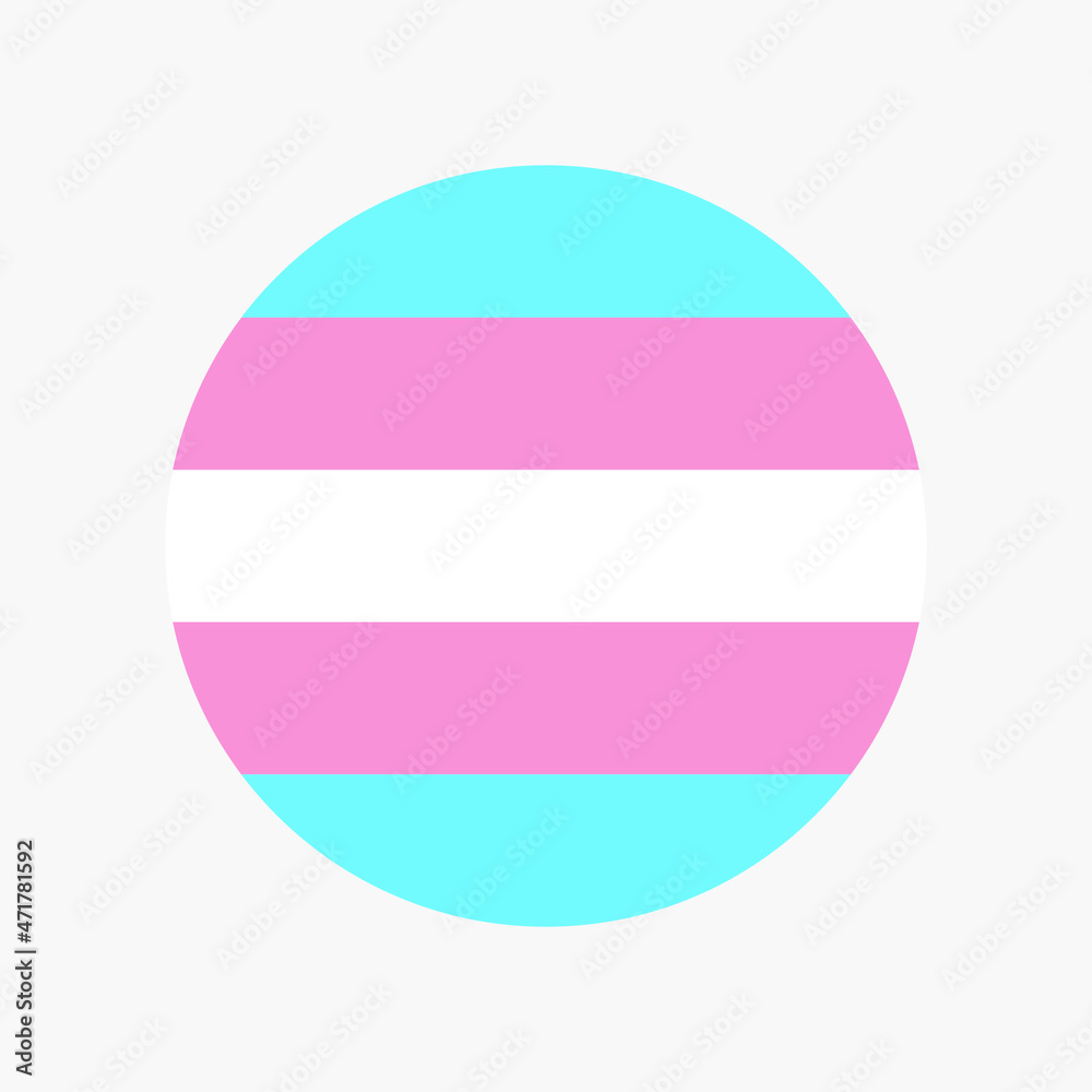 Transgender flag circle vector icon Transgender flag circle vector icon