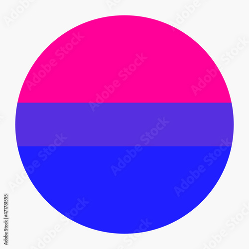 Bisexual flag circle vector icon