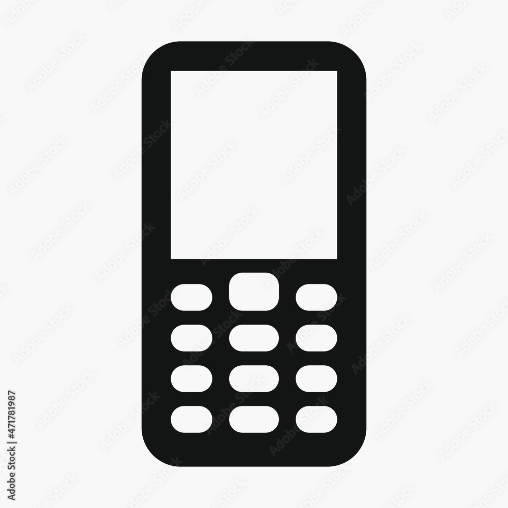 Button phone vector icon isolated on white background. Button phone vector icon isolated on white background.