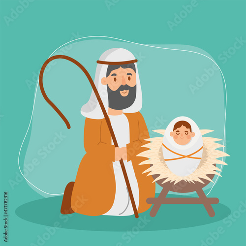 shepherd and baby jesus